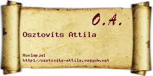 Osztovits Attila névjegykártya